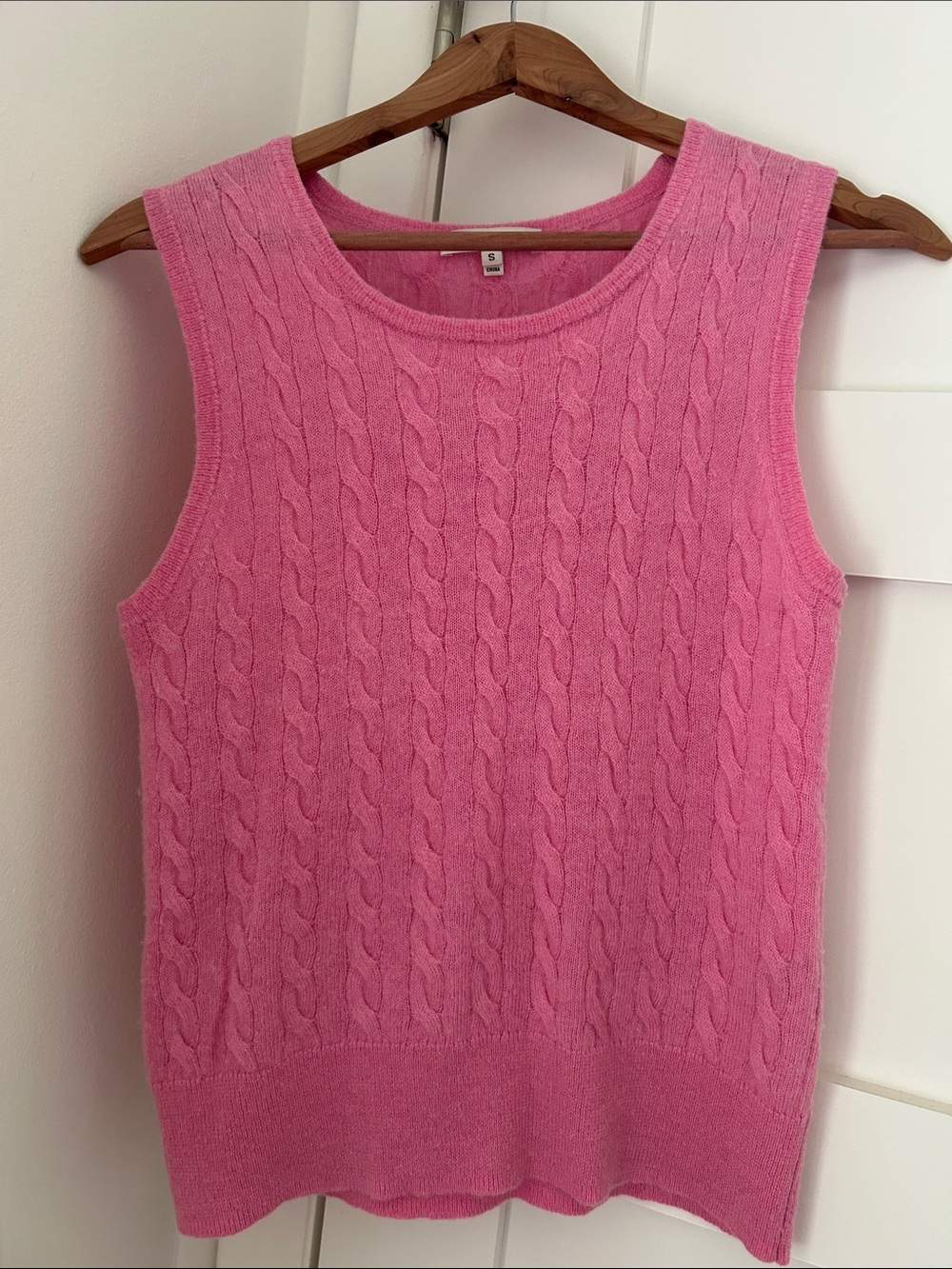 Alex Mill Pink Mini Cable Knit Cardigan Set Sweater Alpaca Wool Blend Size Small